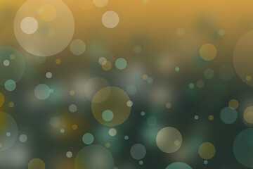 Wall Mural - green and yellow background with bokeh lights and free space