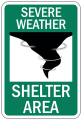 Poster - Tornado shelter sign and labels