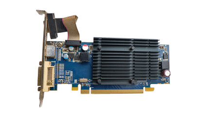 Leinwandbilder - Personal computer graphics card isolated white background