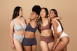© Prostock-studio - Diverse young women in underwear, embracing beauty