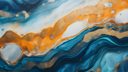 Wall Mural - Abstract marble wave background with modern colors