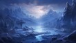 Breathtaking Frozen Landscape Game Art