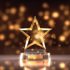 Wall Mural - an illustration in the shape of a shining star. generative ai