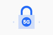 © HenryFord - safe 5G internet technology illustration in flat style design. Vector illustration.