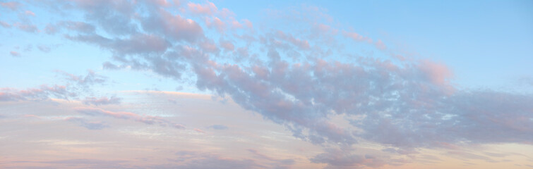 Aufkleber - Panoramic landscape of bright red orange sunrise sunset as texture background as template, page or web banner