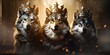 © Christophe - 'Regal Alpha: Wolf with Crown' | Background Design | AI Generated Artwork