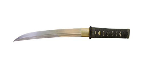 Wall Mural - vintage tanto knife on transparent background