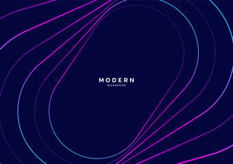 Aufkleber - Modern blue purple background New Trend. Abstract smooth line high tech frame. Concept technology, futuristic, Ai, network, business, online, financial, presentation, cover, advert	