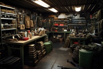 Poster - A room filled with a variety of different items. This versatile image can be used to depict clutter, organization, a collection, or a hoarder's space