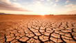 Dry soil with cracked ground texture background, Global warming concept.