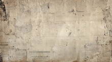 Newspaper Paper Grunge Vintage Old Aged Texture Background. Ai Generative