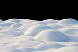 Fototapeta  - Beautiful natural Snowdrift isolated on black background
