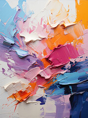 Poster - Abstract painting with vibrant colours.