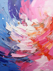 Poster - Abstract painting with vibrant colours