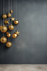christmas decor with copy space
