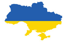 Ukraine Country Map Flag