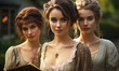 Portrait of the Bennet's sisters, from Jane Austen's 'Pride and Prejudice