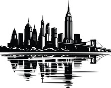 New York Logo Monochrome Design Style