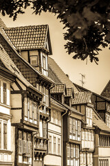 Wall Mural - historic buildings at the old town of Quedlinburg - Germany