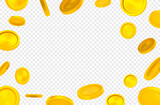 Fototapeta  - Frame with golden coins