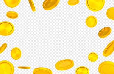Aufkleber - Frame with golden coins