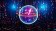 © atdigit - Quantum qubit in superposition state, bloch sphere, visualisation of concept of quantum coputing, illustration, 3D rendering