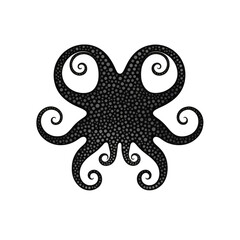 Wall Mural - A black and white picture of an octopus