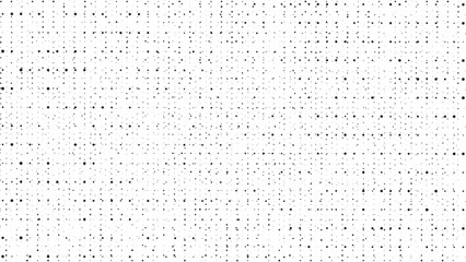 Poster - Black and white halftone dotted pattern.