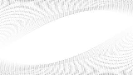 Poster - Abstract geometric technology background. Dotted curve or wave.