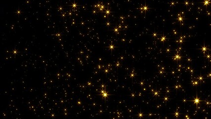Wall Mural - Golden Sparkling glow particle Animated Slow flying background