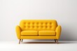© Parvez - Minimalist Marvel Studio shot of a sky sunflower yellow sofa on a carpet isolated on white background