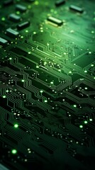 Poster - a close up of a computer circuit board
