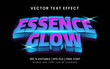 vector essence glow blue and purple editable text effect