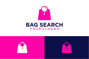 bag logo design with search