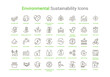 Black color Environmental Sustainability Icons