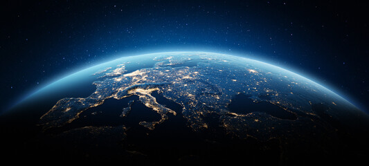 Wall Mural - europe city lights