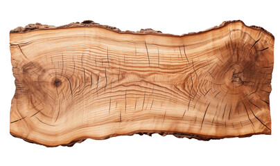 Wall Mural - Piece of a cutted tree isolated on transparent background