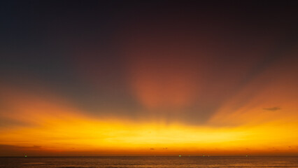 Wall Mural - abstract amazing scene of stuning colorful sunset or sunrise with clouds background in nature and tr