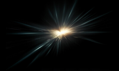 Wall Mural - light flare glowing light explodes light effect ray shining sun bright flash special lens flare