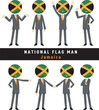 ジャマイカの国旗を擬人化したキャラクターセット