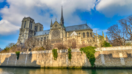 Sticker - Notre Dame Cathedral district in Paris