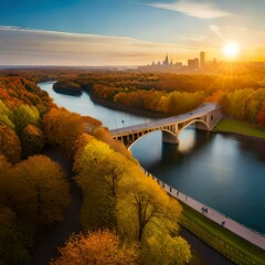 Poster - the bridge over the river