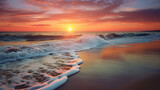 Fototapeta Na ścianę - Eternal Tranquility: Sunrise Serenity on the Beach