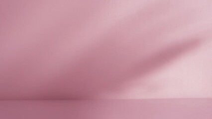 Wall Mural - pink background with palm leaf shadow