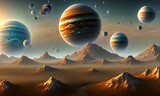 Fototapeta  - Landscape of planet Jupiter