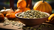 Bowl pumpkin seed food