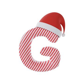 Christmas Alphabet Letter G 3D illustration