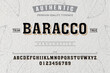 Baracco typeface. For labels and different type designs