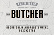 Butcher typeface. For labels and different type designs