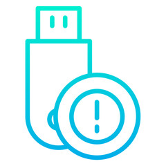 Wall Mural - Outline Gradient Pendrive info icon